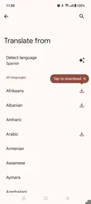 Google Translate android App screenshot 1